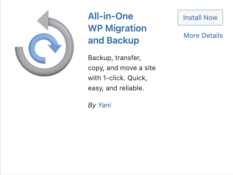 All-in-One WP Migration