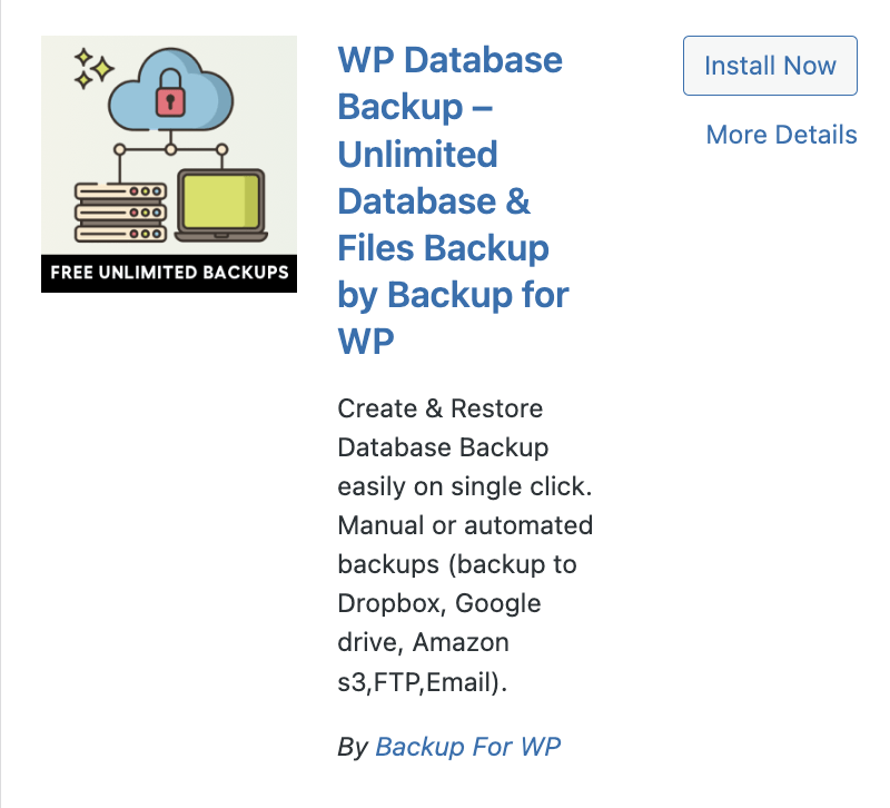 WP Database Backup