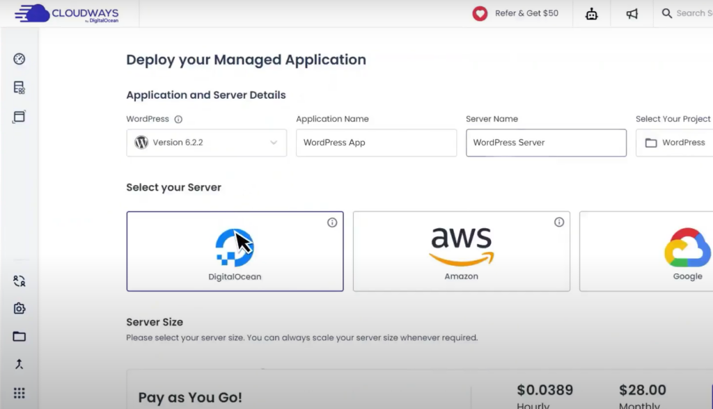 After checking the server requirements, choose a hosting plan