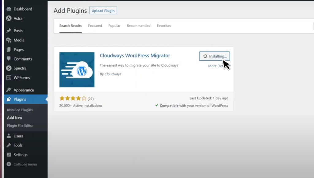 Firstly, install & activate the WordPress migrator plugin