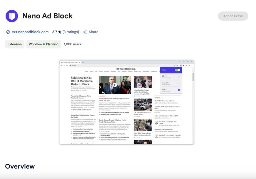 Nano Adblocker