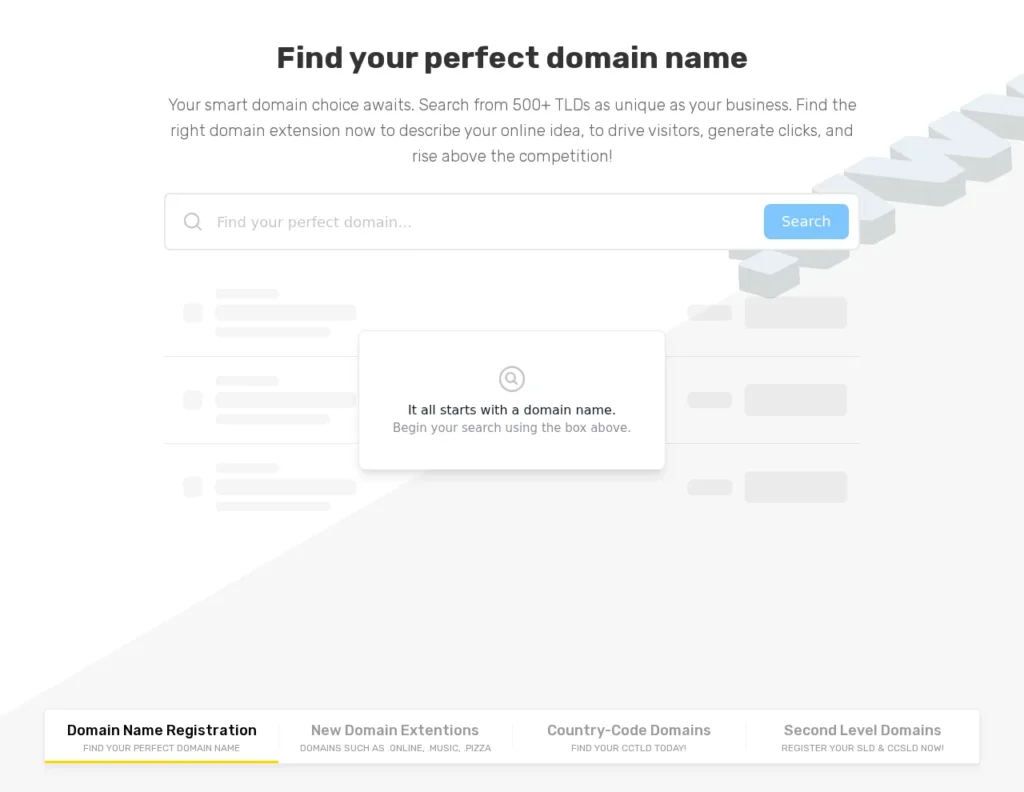 FastComet domain name search page