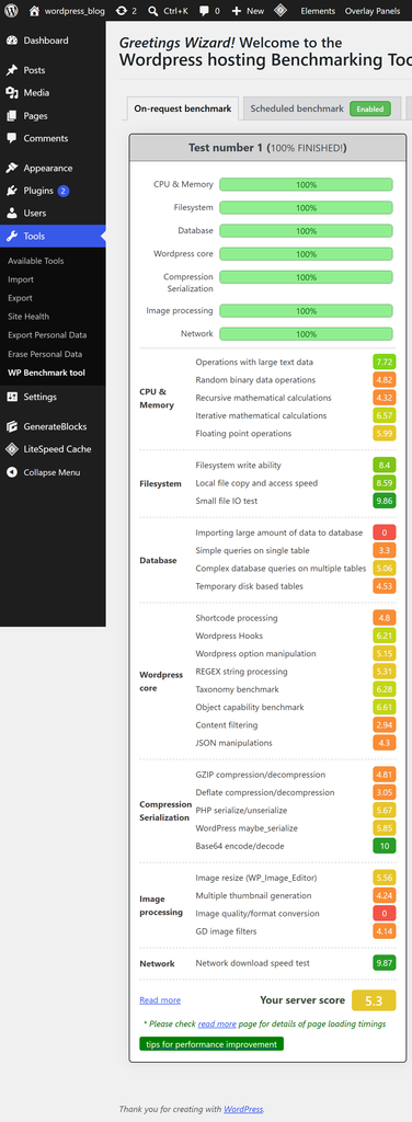 Hardware Benchmark testing