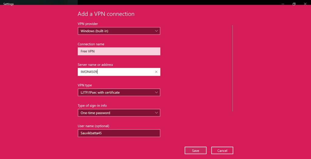 Add a VPN Connection