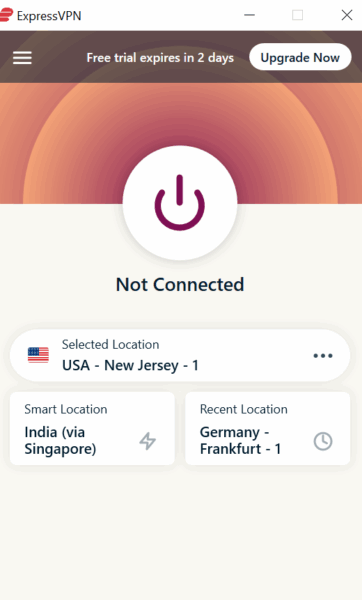 ExpressVPN User Interface