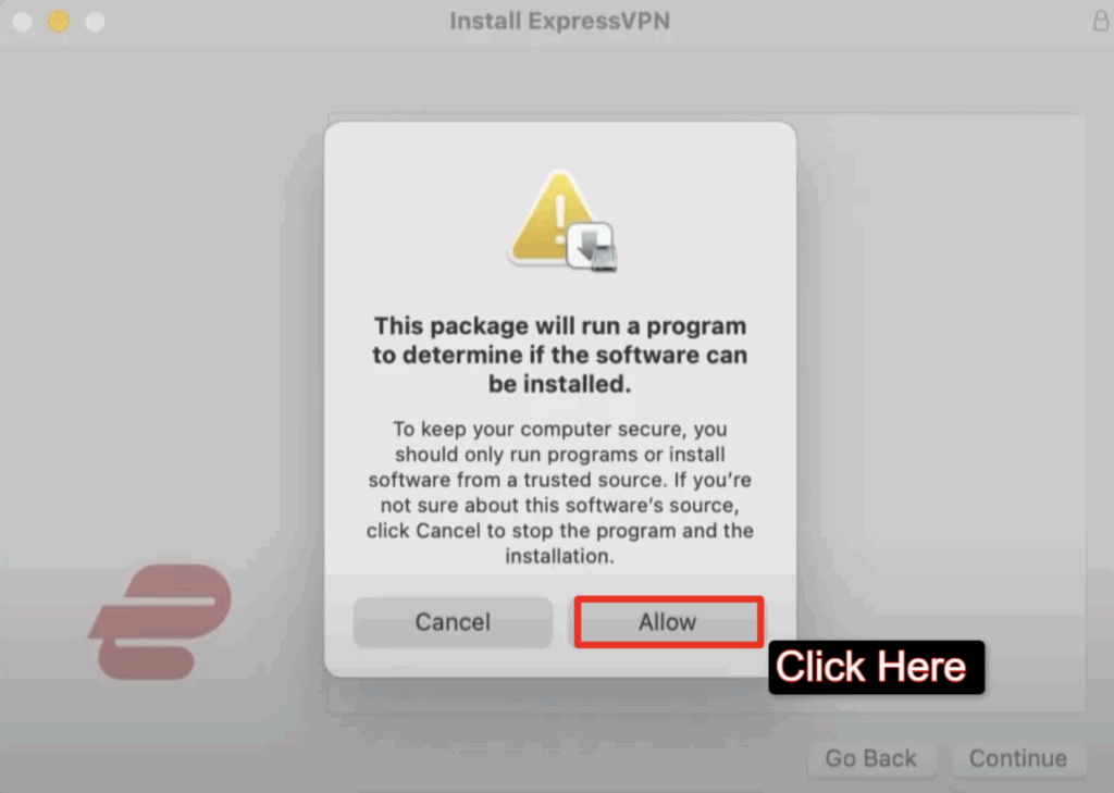It’ll ask you permission to install the app