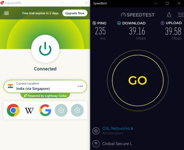 Speed In Asia (India via Singapore)