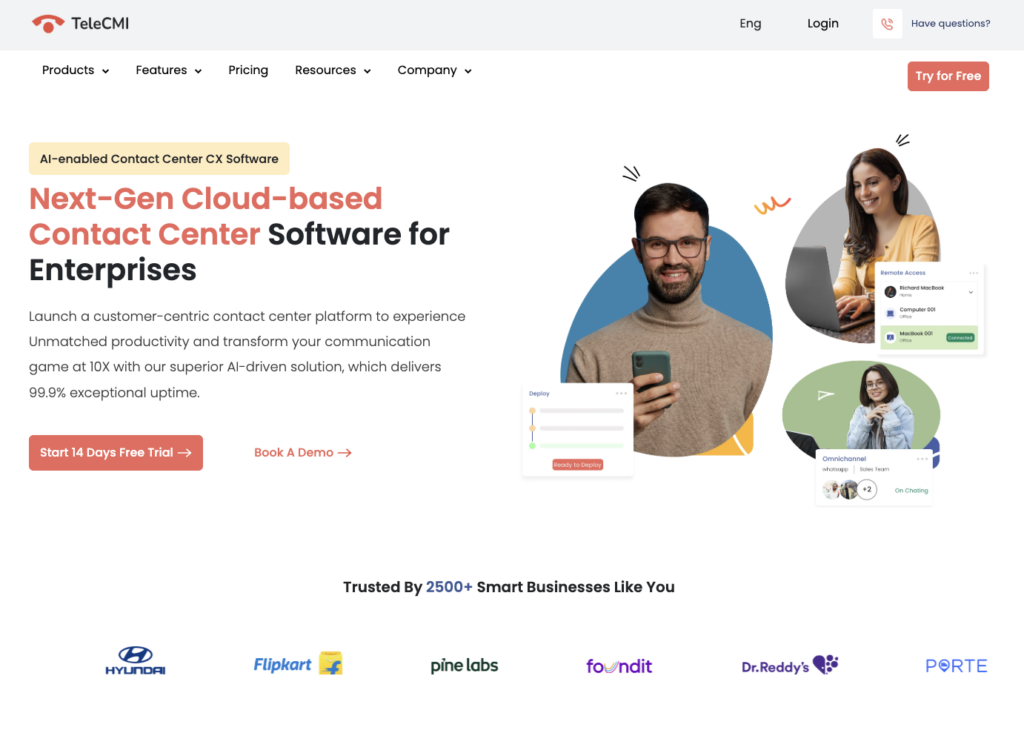 TeleCMI Cloud Based Call Center