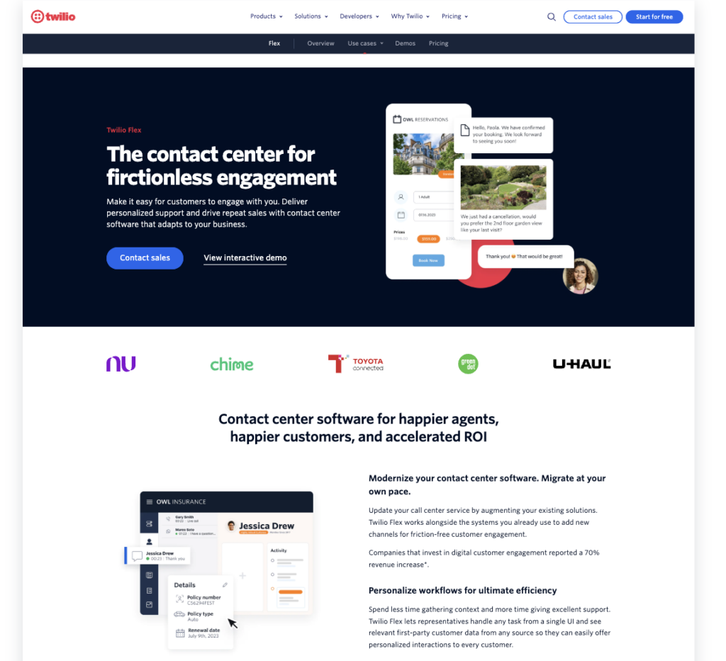 Twilio Flex Virtual Call Center Software