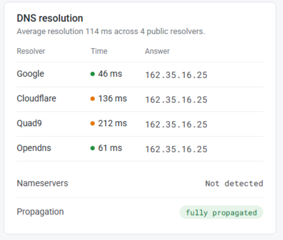 DNS Resolution Test