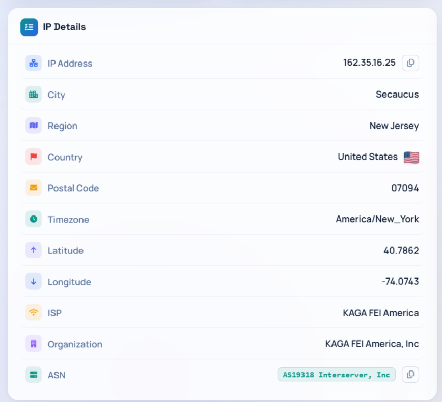 InterServer VPS IP details
