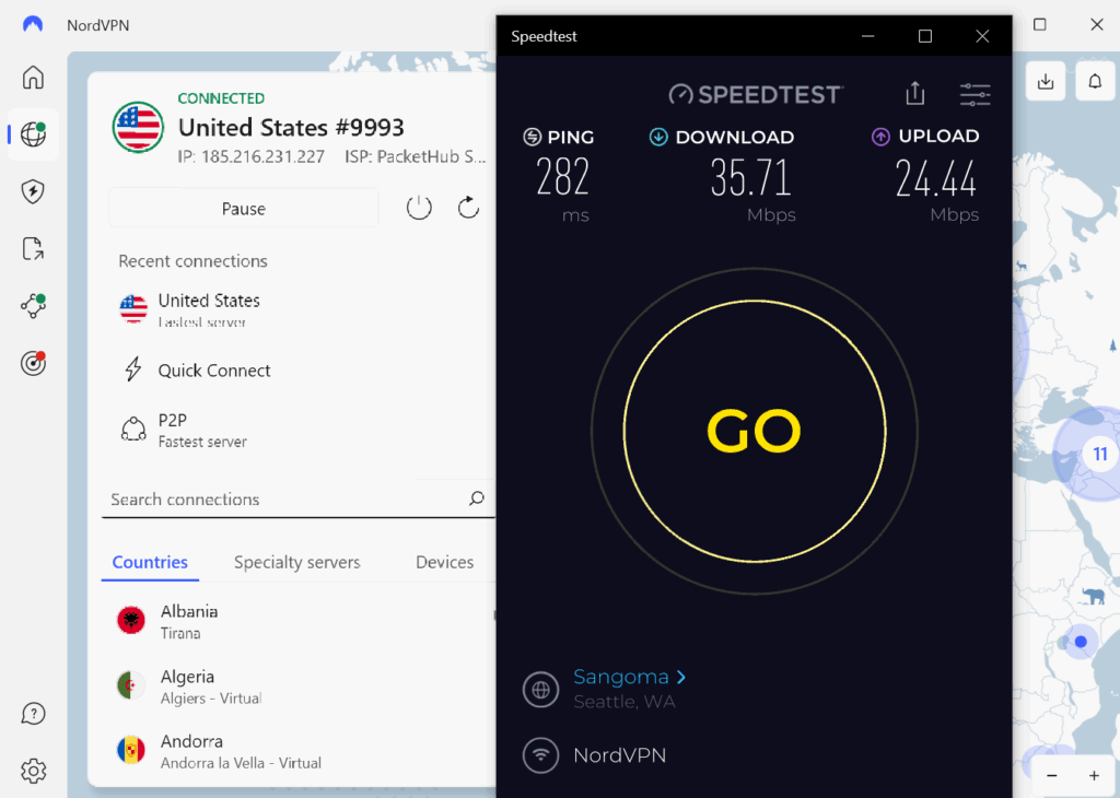 NordVPN Speeds 