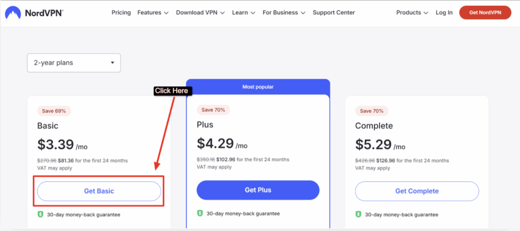 NordVPN Website