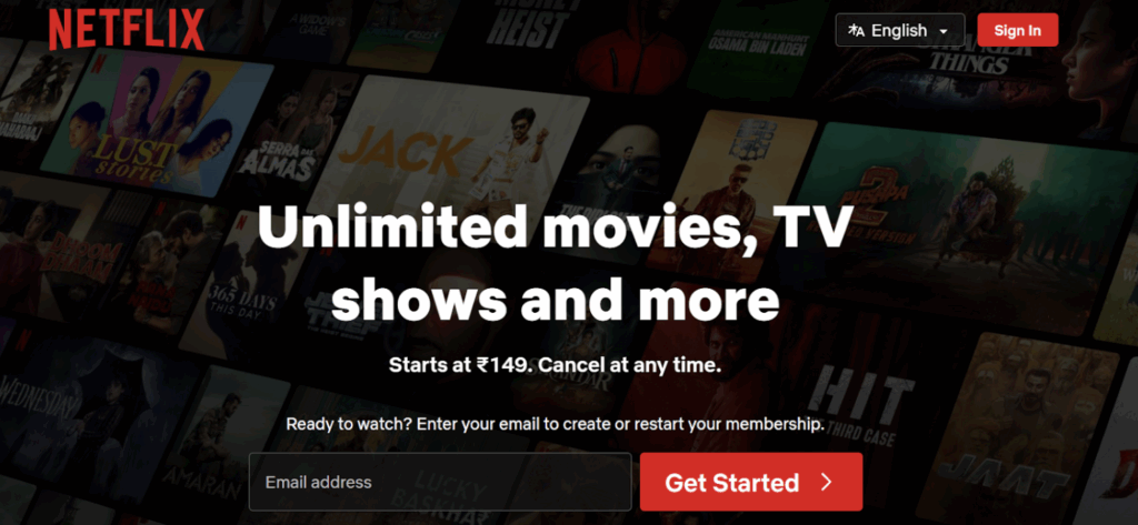 Open Netflix and Start Streaming