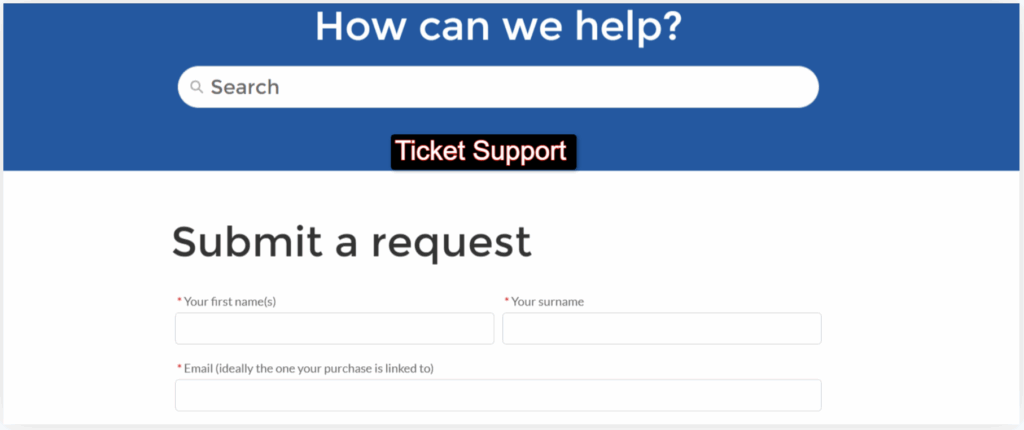 Ticket Support
