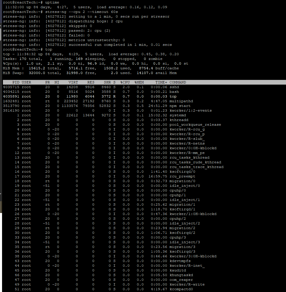 Checking CPU Stability Under a 60-Second Stress Test