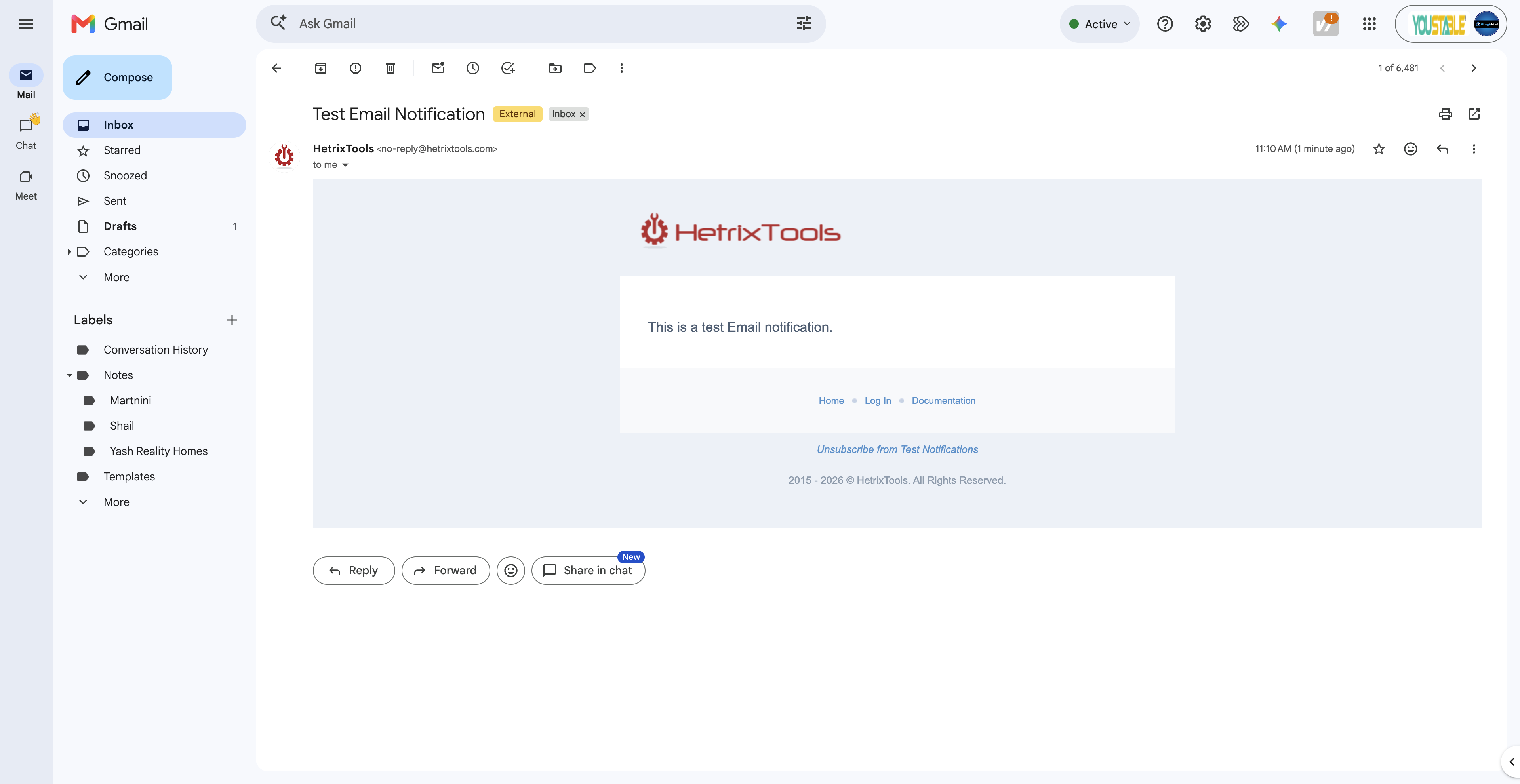 Testing Email Monitoring Alerts