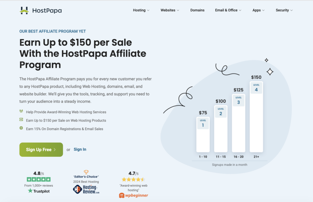 HostPapa affiliate program