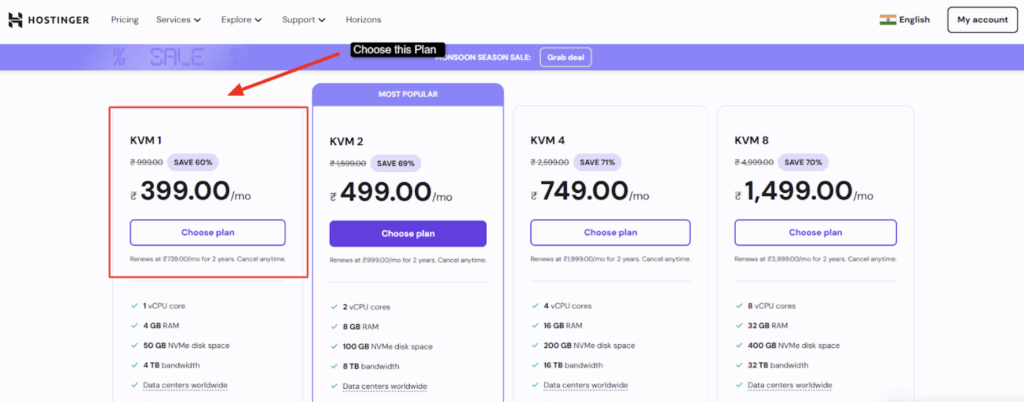 Hosting n8n vps hosting plans