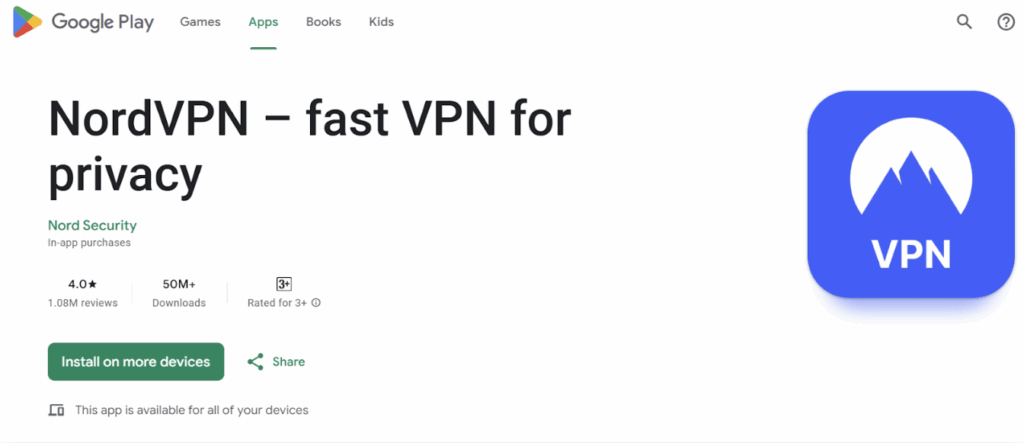 VPN provider like NordVPN