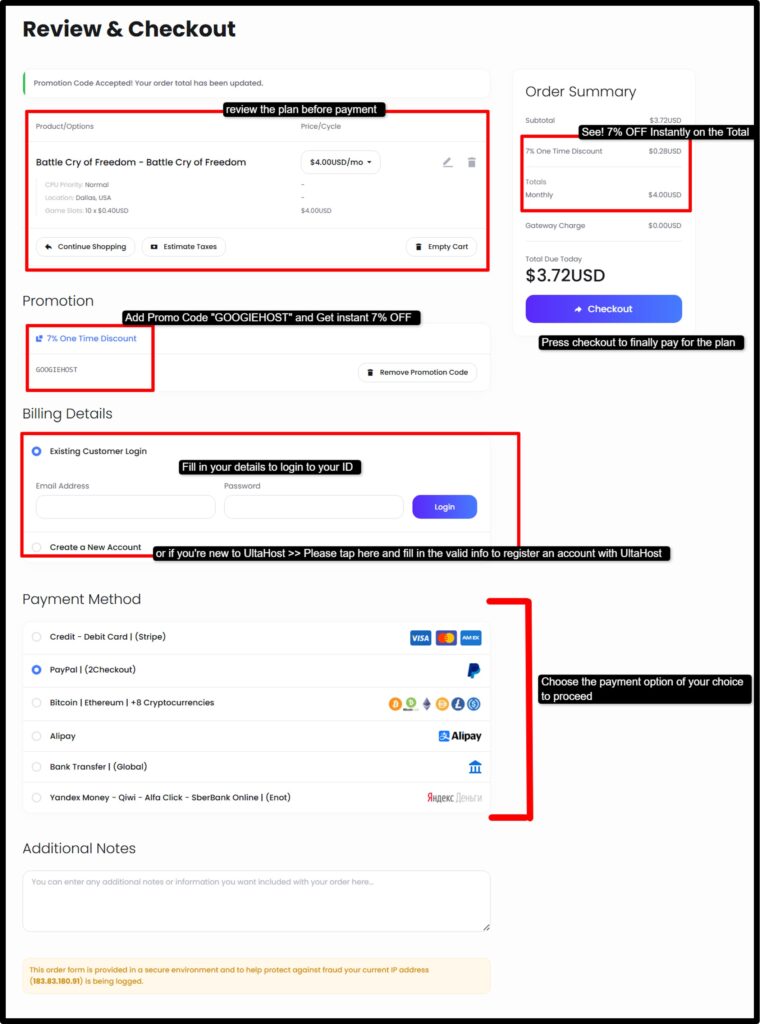 ) Now, review the plan finally before making the payment
