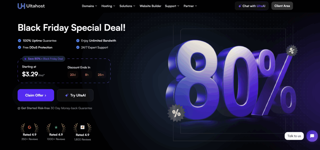 Ultahost black friday