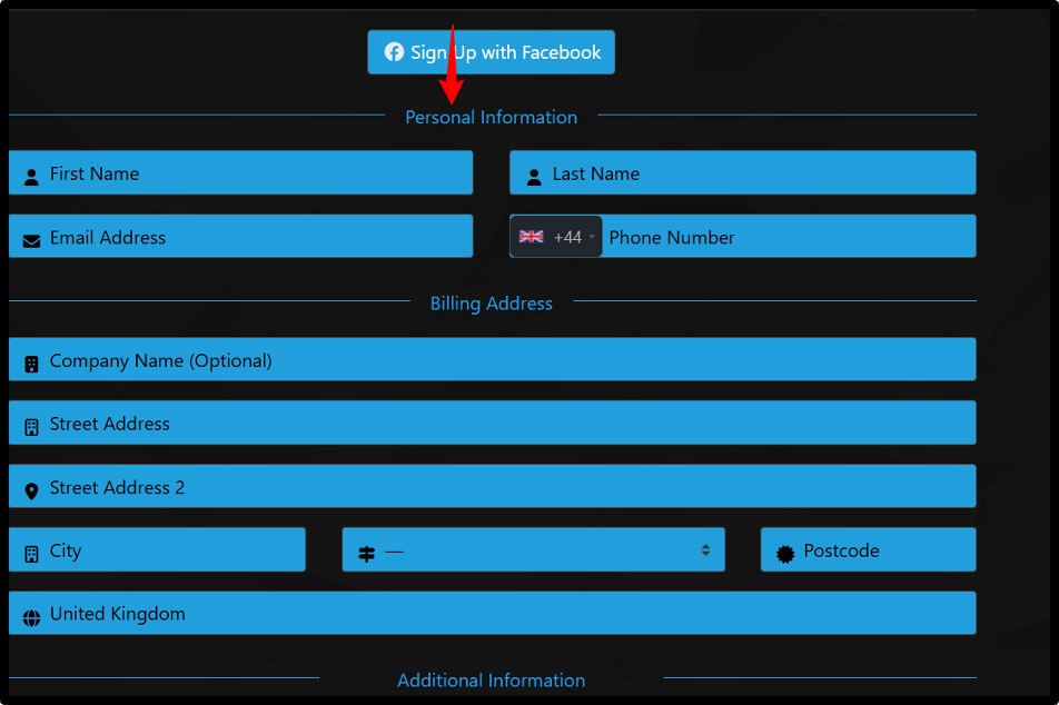 Provide your personal details like name, email address, phone number 
