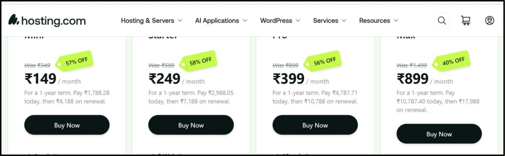 Best Web Hosting India 2026: Top 10 Local & Global Hosts 19 Hosting.com India Hosting Plans