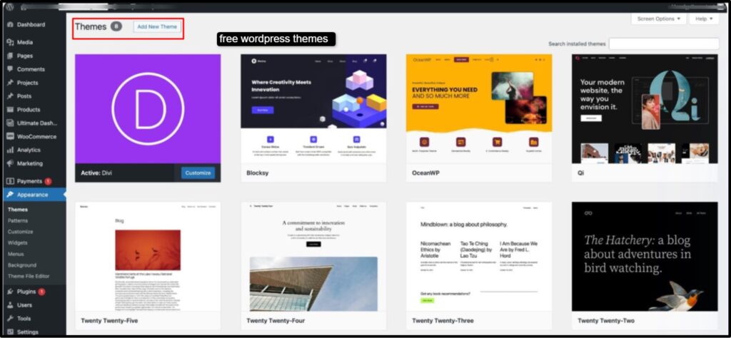 Choose a Free WordPress Theme