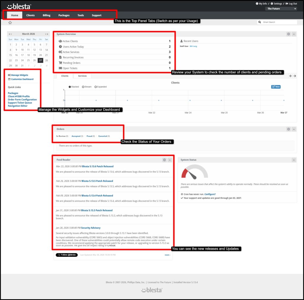 The Dashboard & Client Management