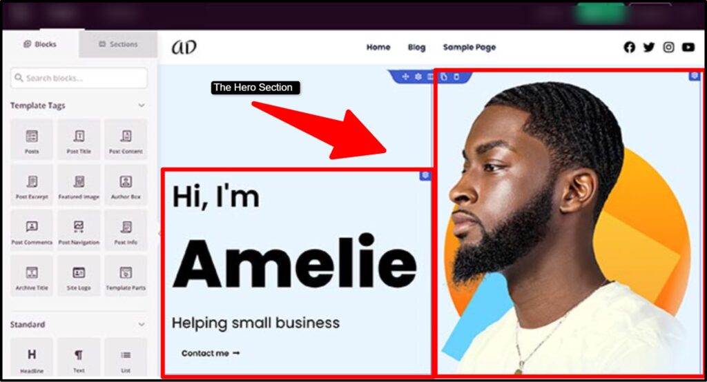The first and most important page he needs to create is the homepage.