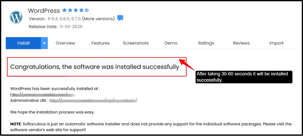 Automatically install WordPress