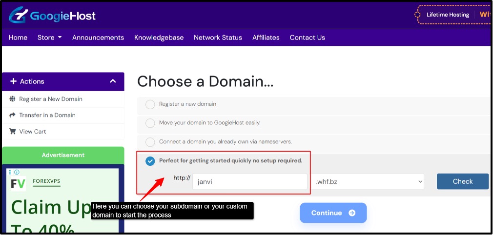 This is where you will manually set up everything.
