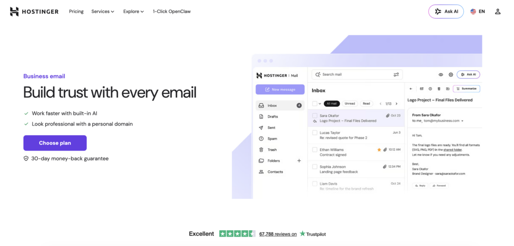 Hostinger Email Hosting 
