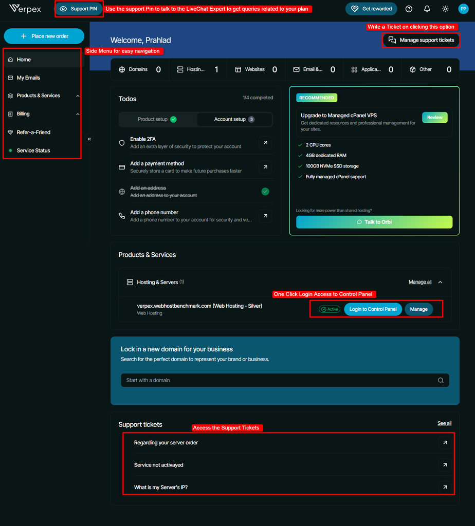Lengvai naudojama kliento prietaisų skydelio vartotojo sąsaja