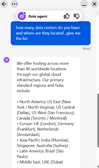 chat support data center
