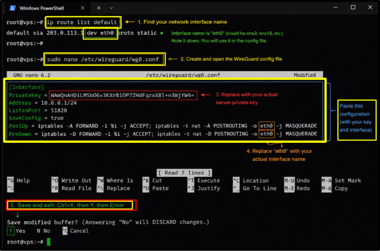 Configure the WireGuard VPN Server
