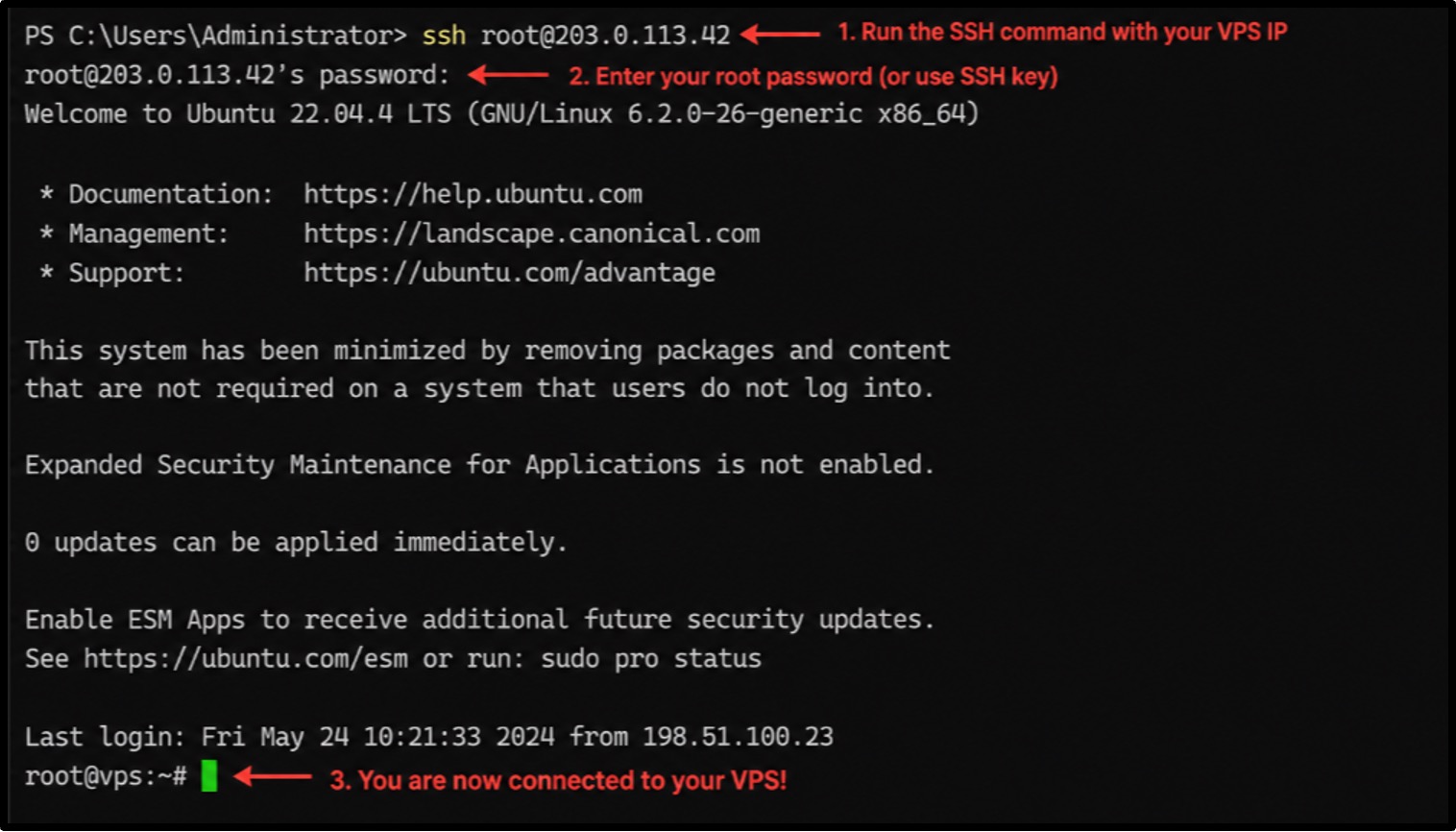 Connect to Your VPS via SSH