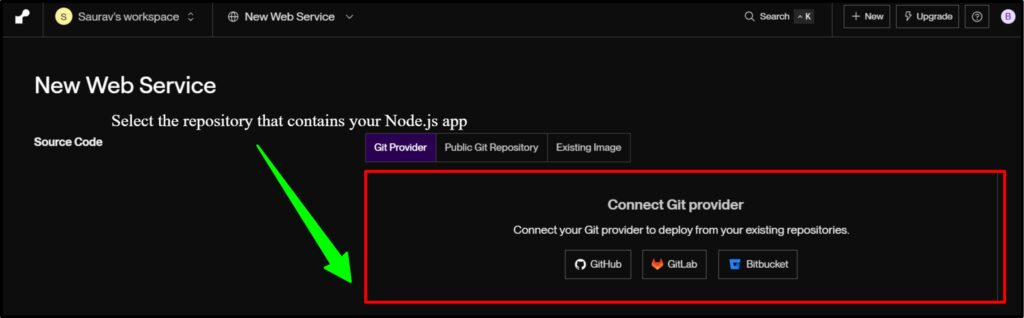 Render will show you a list of your GitHub repositories