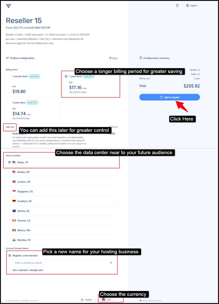 Create your Verpex account with your email, fill in your details and complete the payment