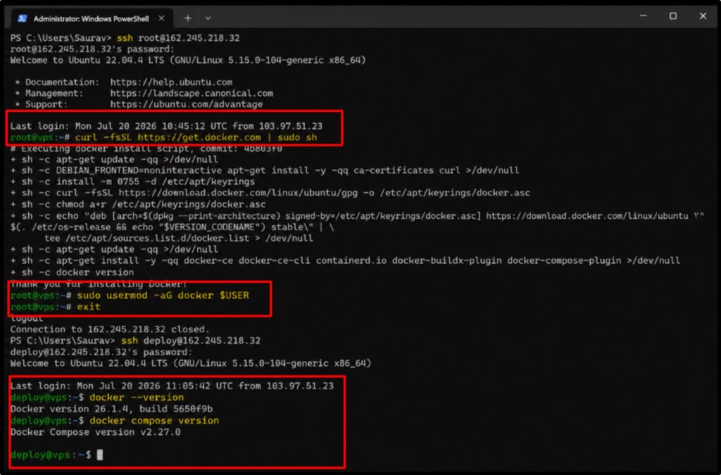 Install Docker and Compose