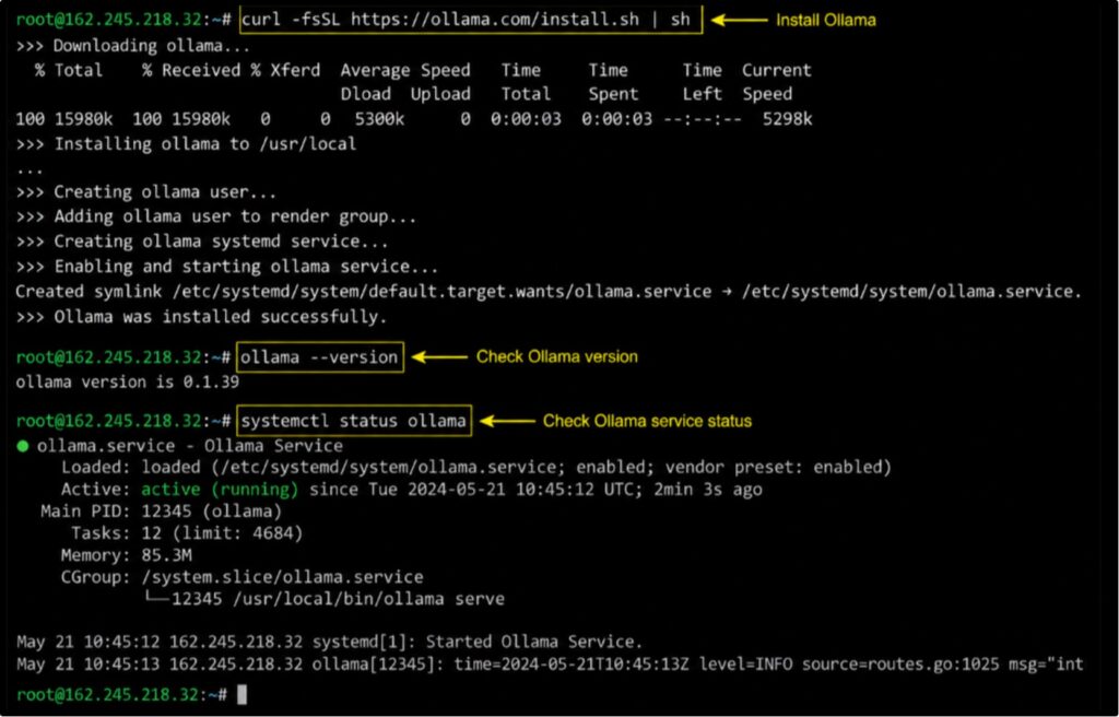 Installing Ollama on the VPS