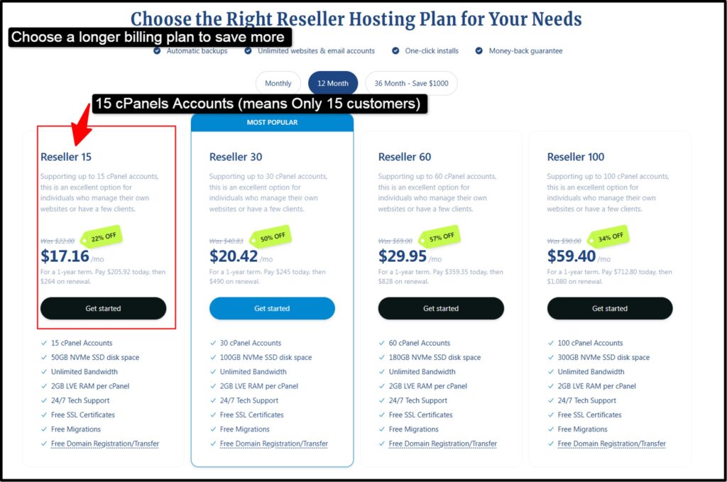 Purchase a Verpex Reseller Hosting Plan