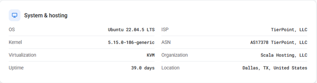 „ScalaHosting“ apžvalga 2026 m.: po 4 metų, 2 svetainės