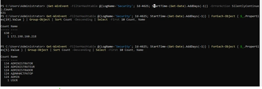 RDP Security & Failed Login Testing