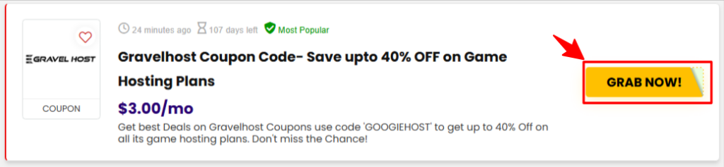 gravelhost coupon