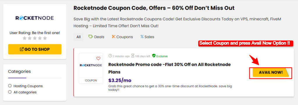 Rocketnode Coupons 2026-Flat 30% Off on All Rocketnode Plans