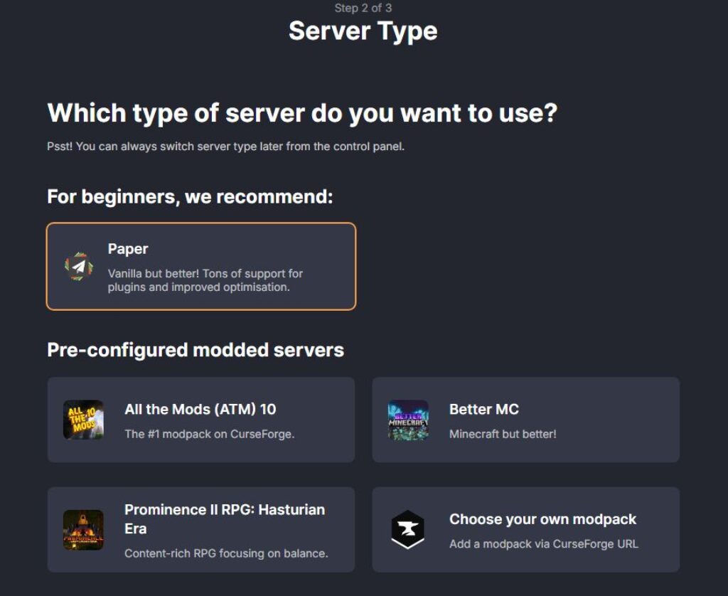 server type
