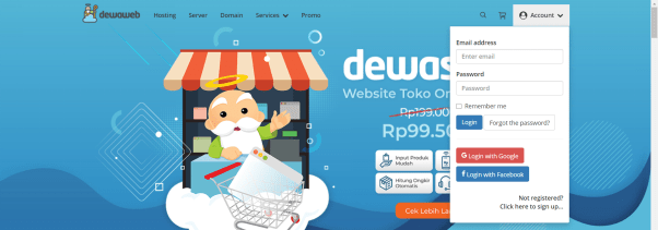 Dewaweb login