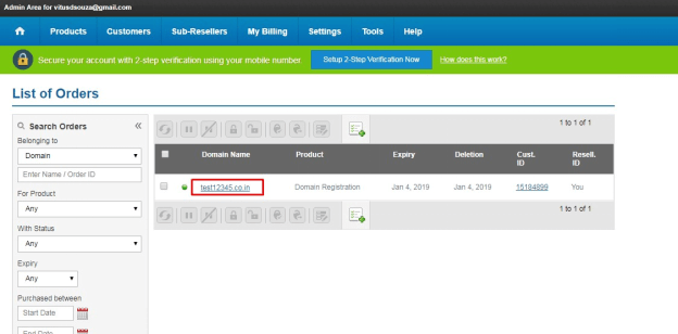 ResellerClub Nameservers 3 ResellerClub Nameservers: change your DNS